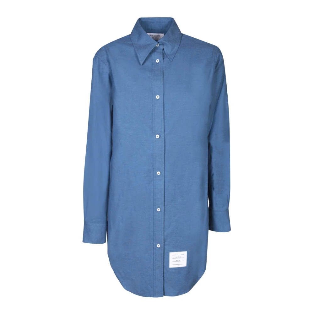 Thom Browne Women's Blue Cotton Shirt - Shirts - Xs - Blouses & Shirts