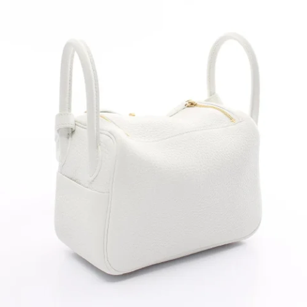 Hermès Vintage Pre-owned Leather shoulder-bags White Dames