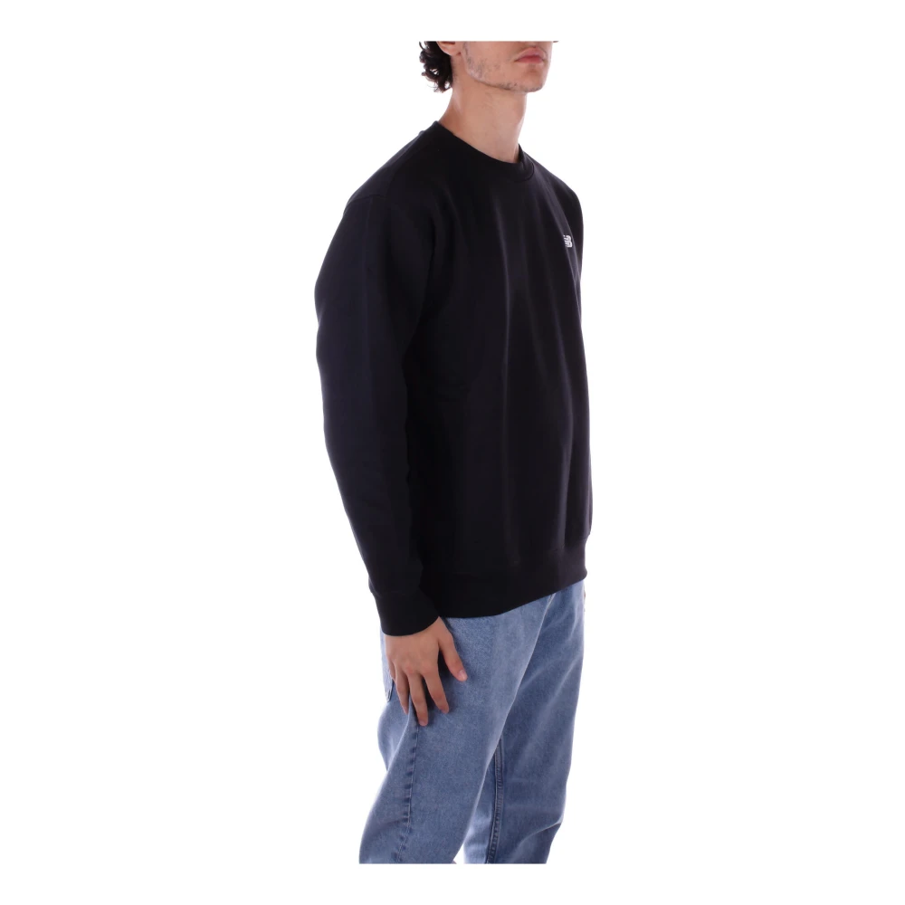 New Balance Zwart Logo Voorkant Sweater Black Heren