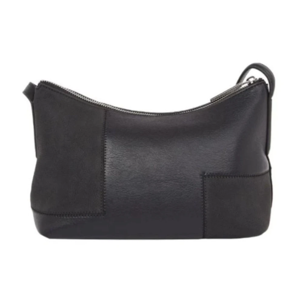Calvin Klein Block Crossbody Tas in Nubuck Black Dames