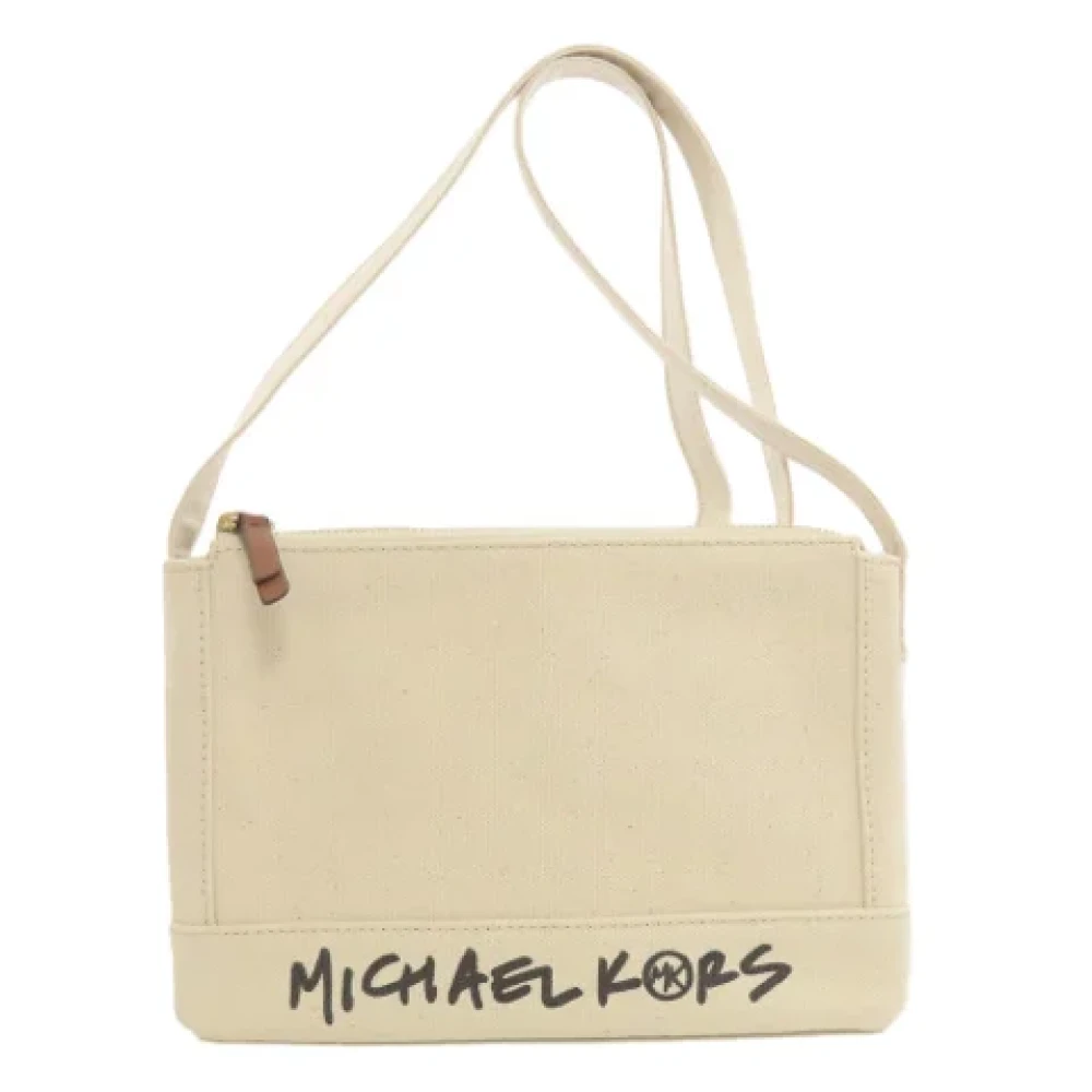 Michael Kors Pre-owned Canvas shoulder-bags White Dames
