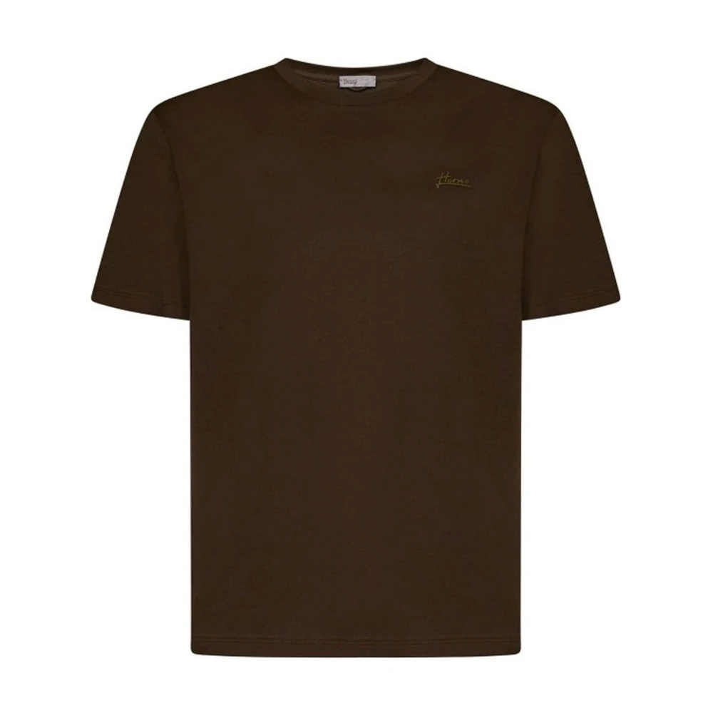 Herno Herren Grün Baumwoll-T-Shirt