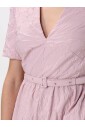 beurre-robe-midi-texturee-avec-ceinture