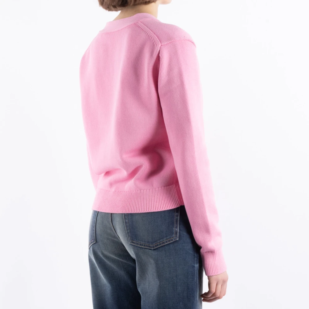 Acne Studios Roze Katoenen T-shirt C60104 Pink Dames