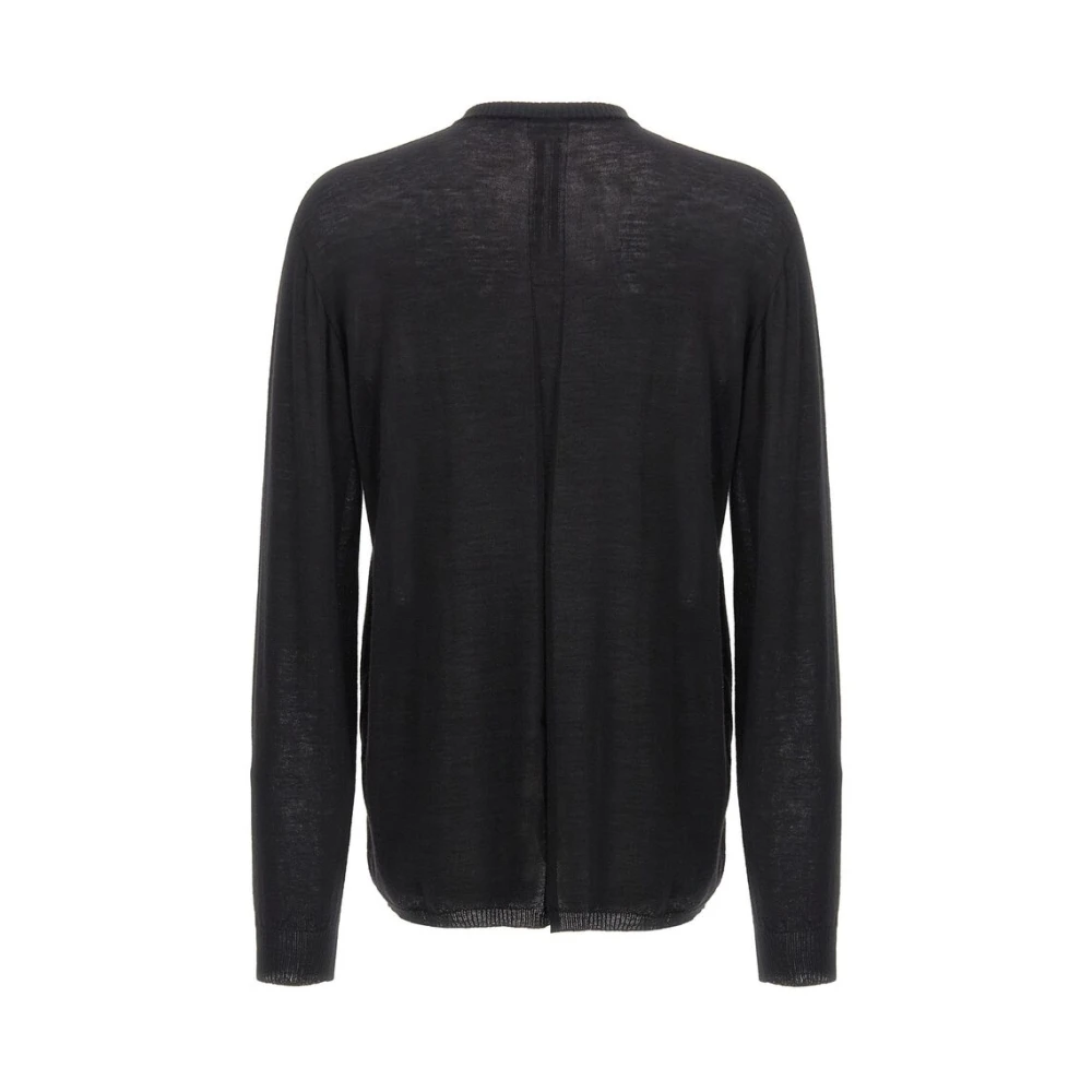 Rick Owens Zwarte Gebreide Trui met Ronde Hals Black Heren