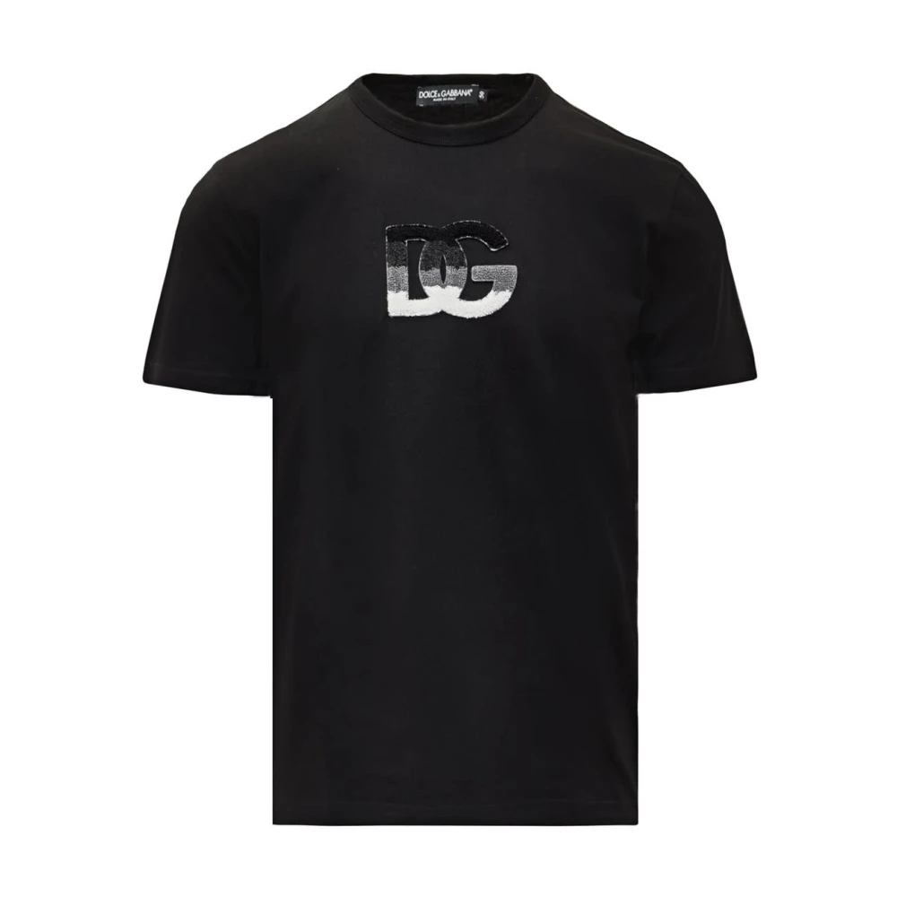Dolce & Gabbana T-Shirt with Logo Black Heren