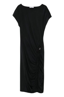 black-logo-detail-midi-dress