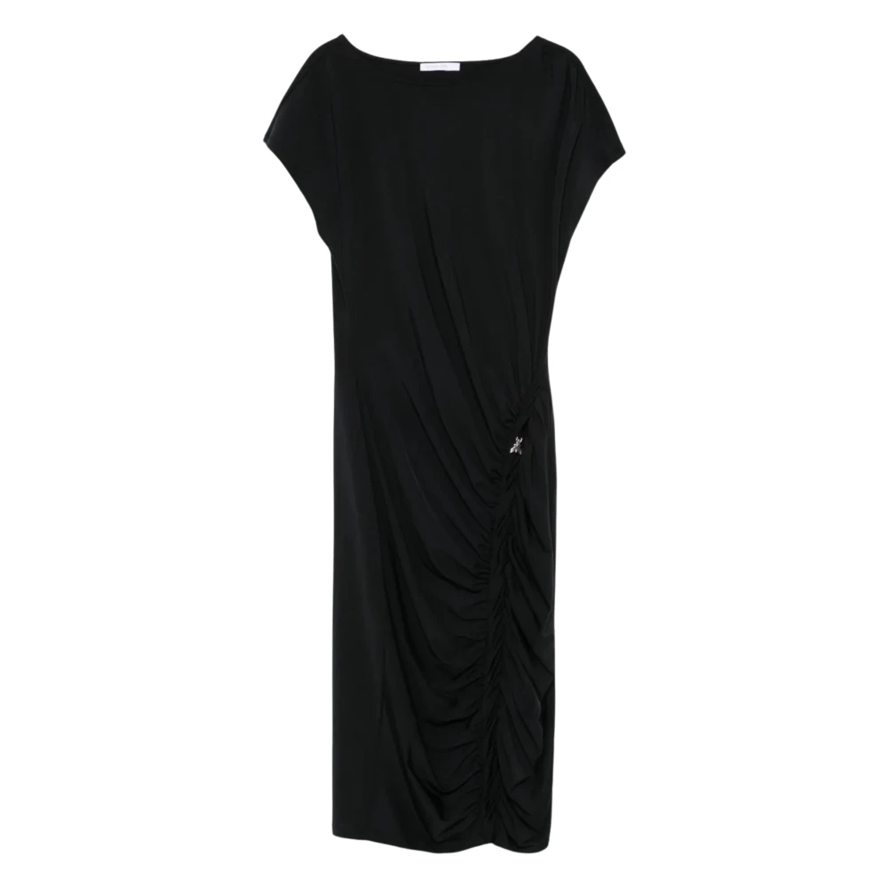 Patrizia Pepe Women's Black Logo Detail Midi Dress