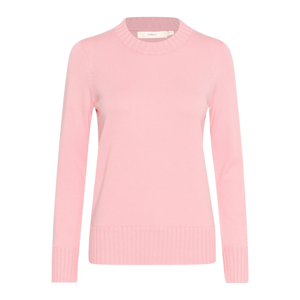 InWear Lichtroze Gebreide Pullover Sweater Pink Dames