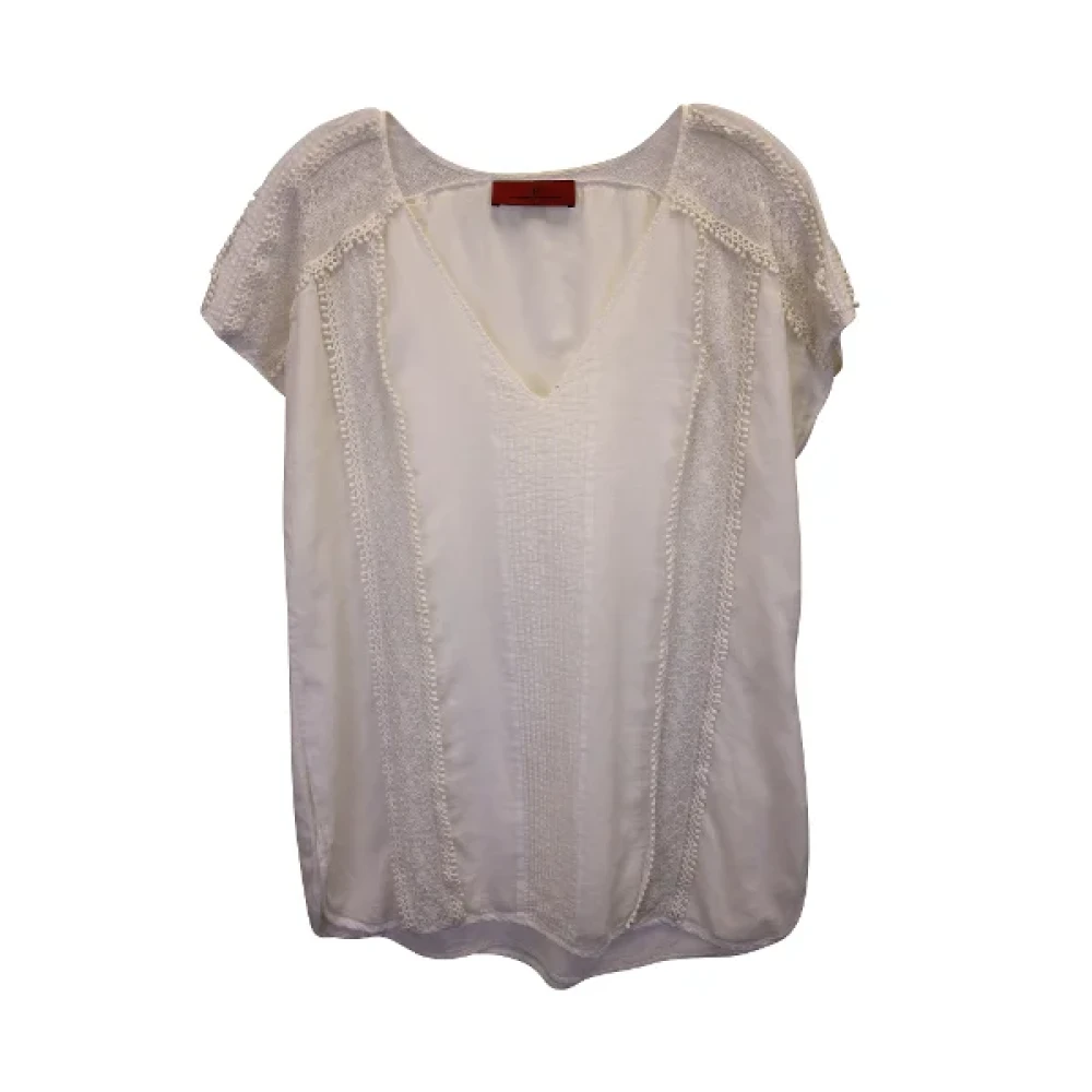 Carolina Herrera Pre-owned Cotton tops White Dames