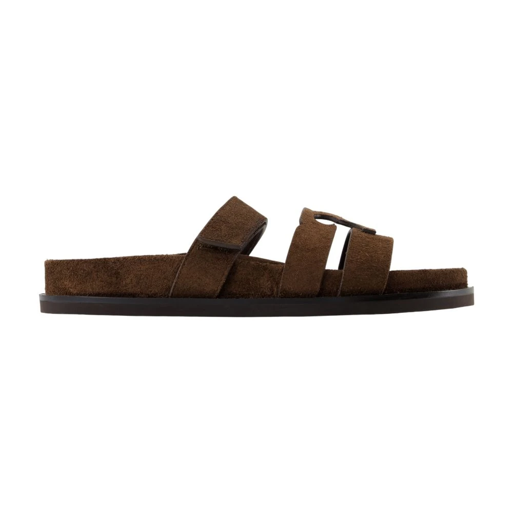 Tory Burch Women's Brown Leather Sport Sandals - Sliders - 3 Uk - Shoes