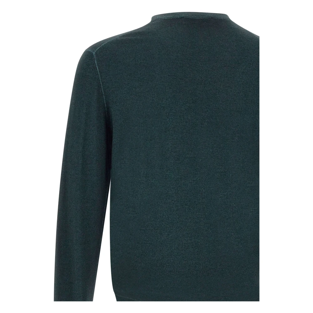 Filippo De Laurentiis Groene Wollen Trui Kleurencollectie Ronde Hals Green Heren