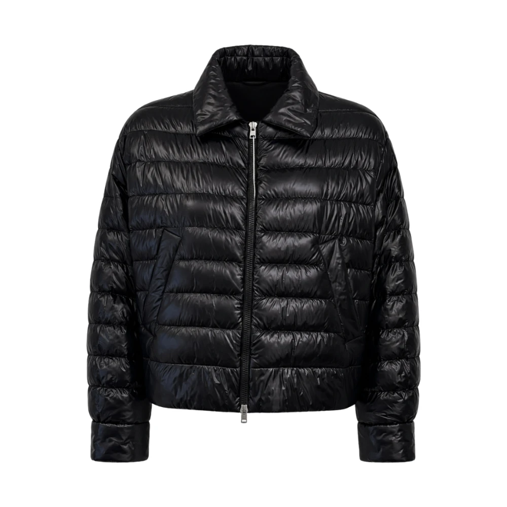 Herno Donna Nero - Piumino Trapuntato A Righe - Jackets - M