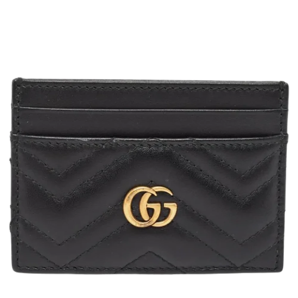 Gucci Vintage Pre-owned Leather wallets Black Dames