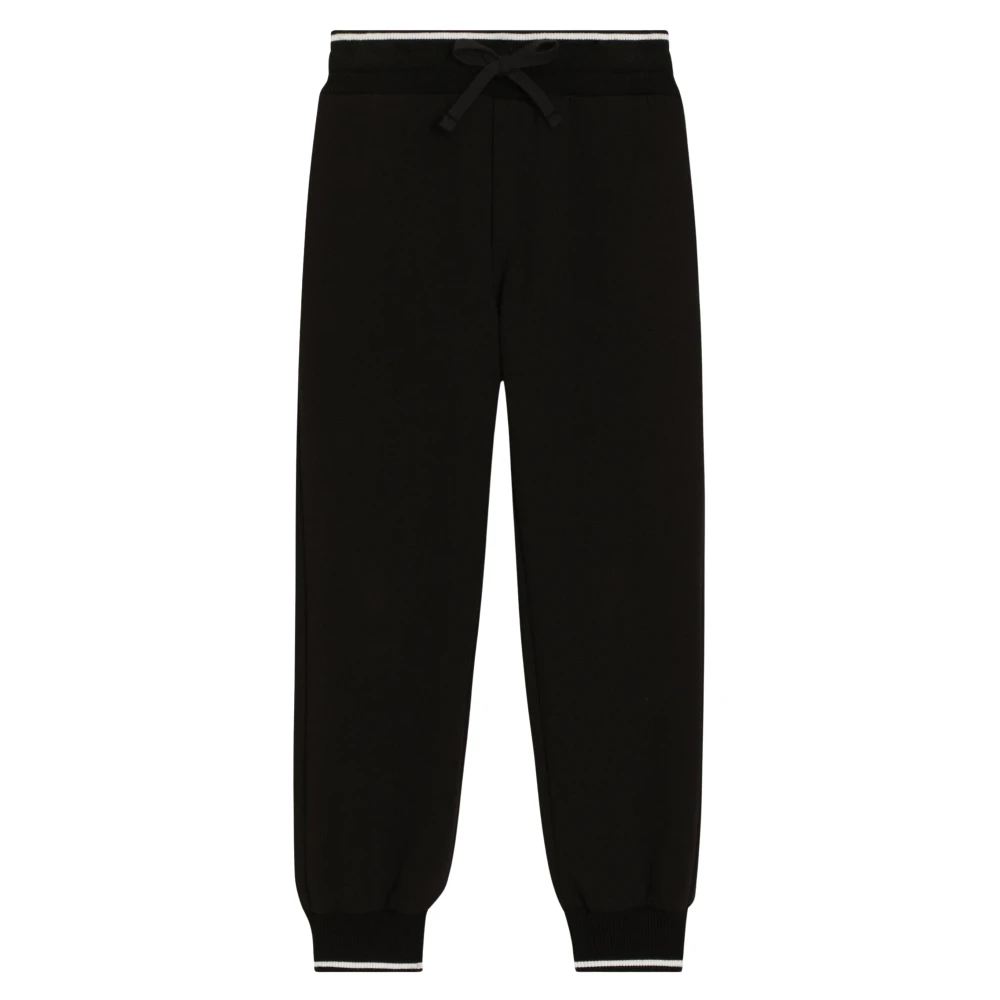 Dolce & Gabbana Boys Black Sweatpants, 2 Y, Logo Joggers