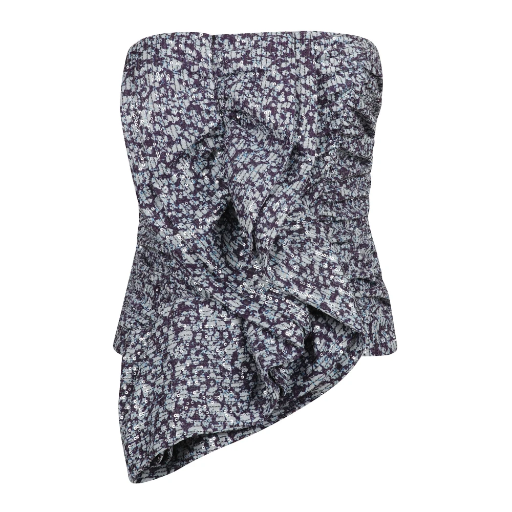 Rotate Birger Christensen Ruffle Cropped Top Multicolor Dames