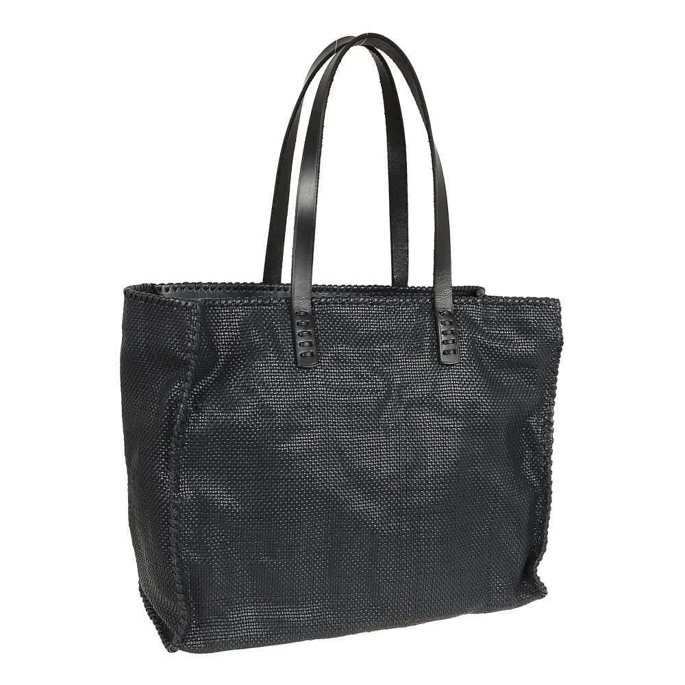 Dragon Diffusion Blauwe Leren Shopper Tas Blue Dames
