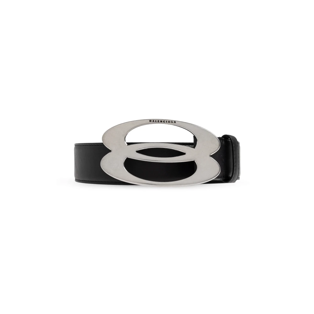 Balenciaga Leren riem Black Heren