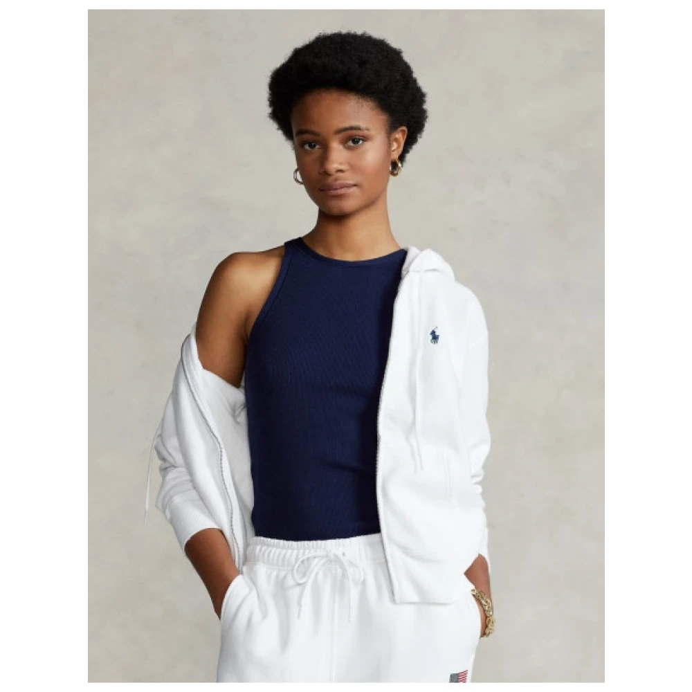 Polo Ralph Lauren Capuchontrui met rits White Dames