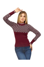 Langærmet viskose sweater med 4G-logo