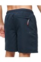 short-de-bain-graphique-en-polyester-bleu