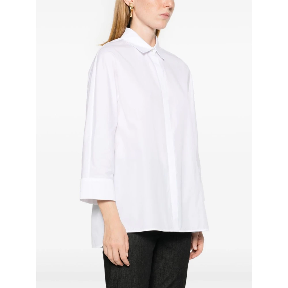 Max Mara Wit overhemd met lange mouwen en klassieke kraag White Dames