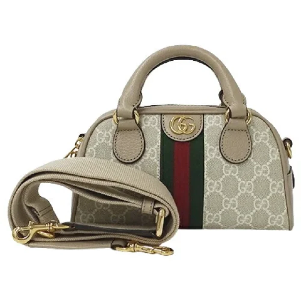 Gucci Vintage Pre-owned Fabric gucci-bags Beige Dames