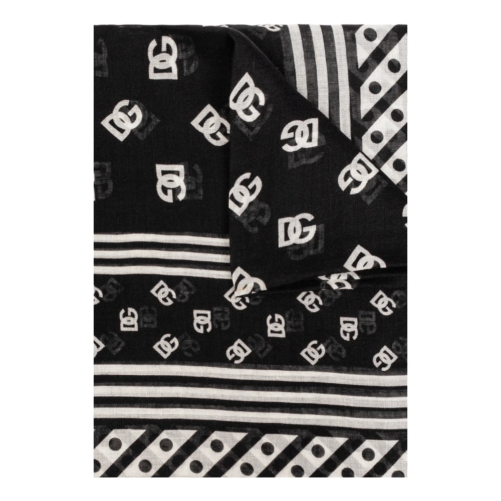 Dolce & Gabbana Sjaal met logo Black Dames