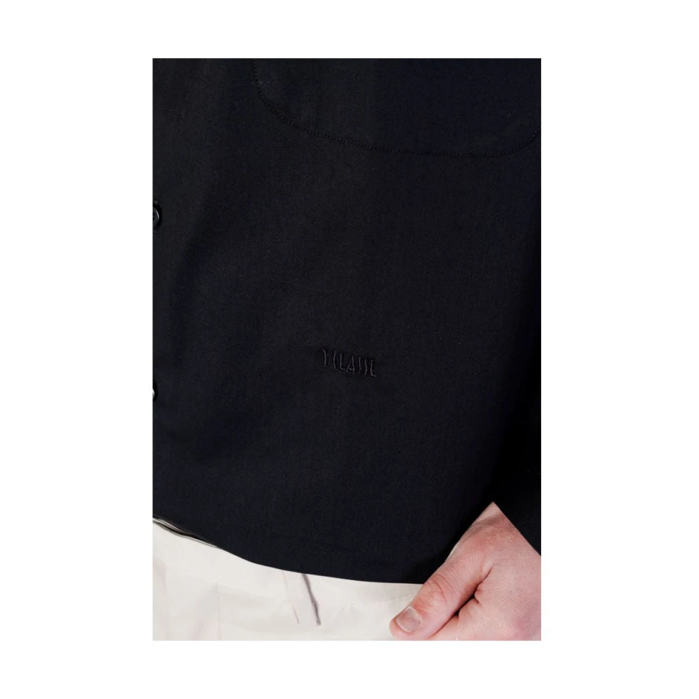 Alviero Martini 1a Classe Zwart Katoenen Overhemd Lente Zomer Collectie Black Heren