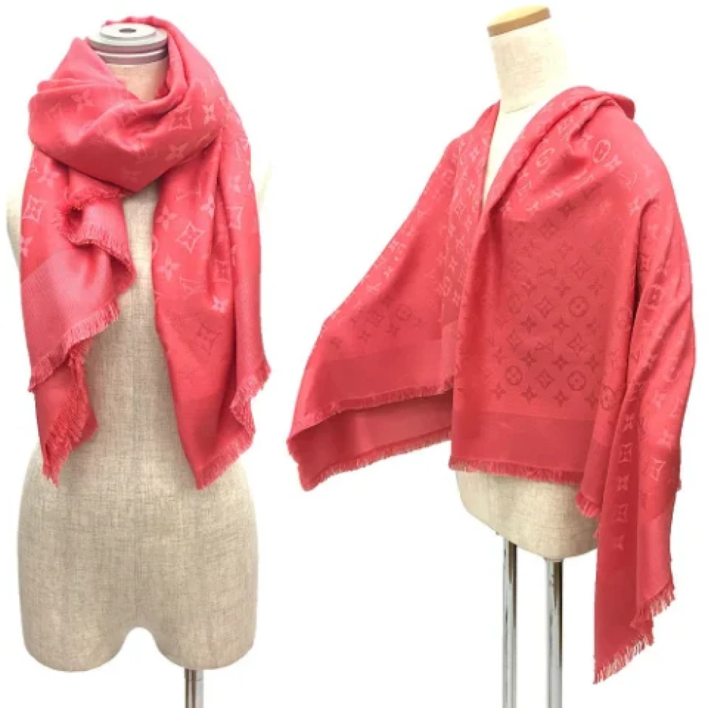 Louis Vuitton Vintage Pre-owned Silk scarves Pink Dames