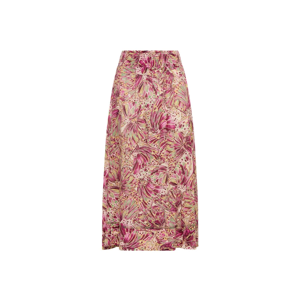 Maliparmi Women's Multicolor Midi Skirts, Xl, Sweet Butterfly Skirt
