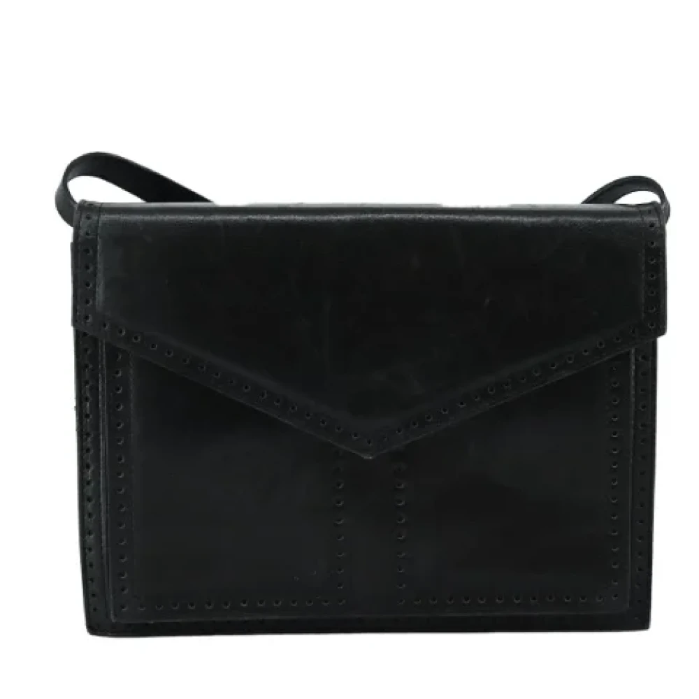Saint Laurent Vintage Pre-owned Leather shoulder-bags Black Dames
