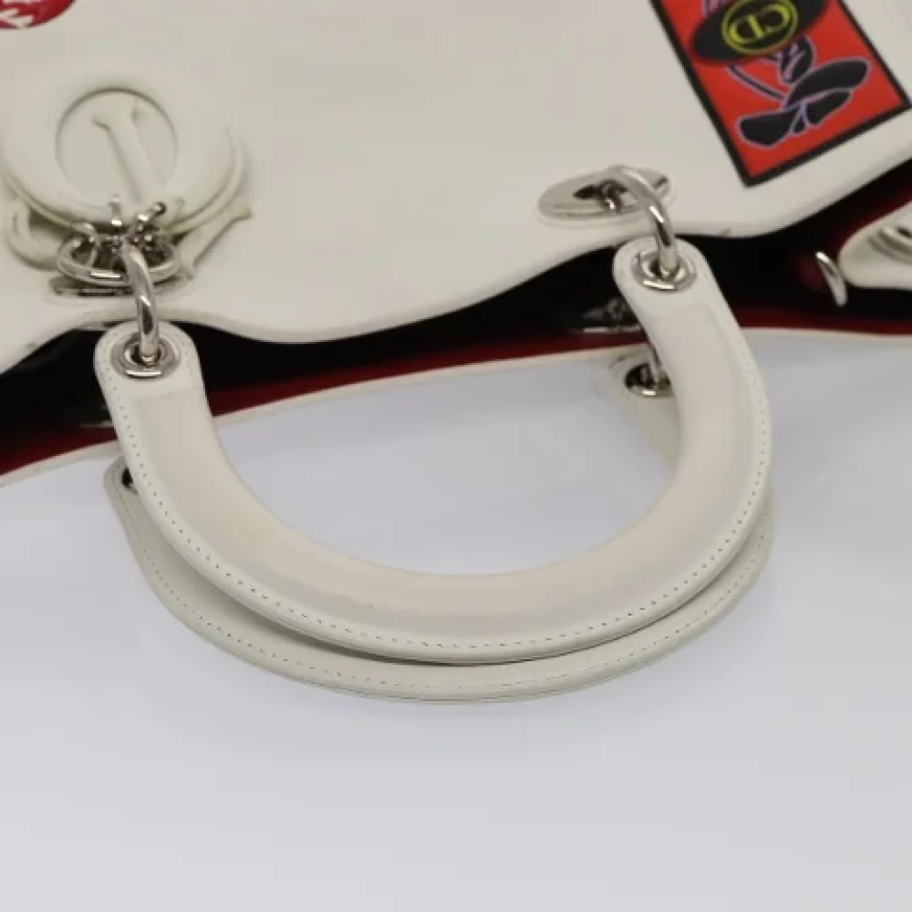 Dior Vintage Pre-owned Leather dior-bags Beige Dames