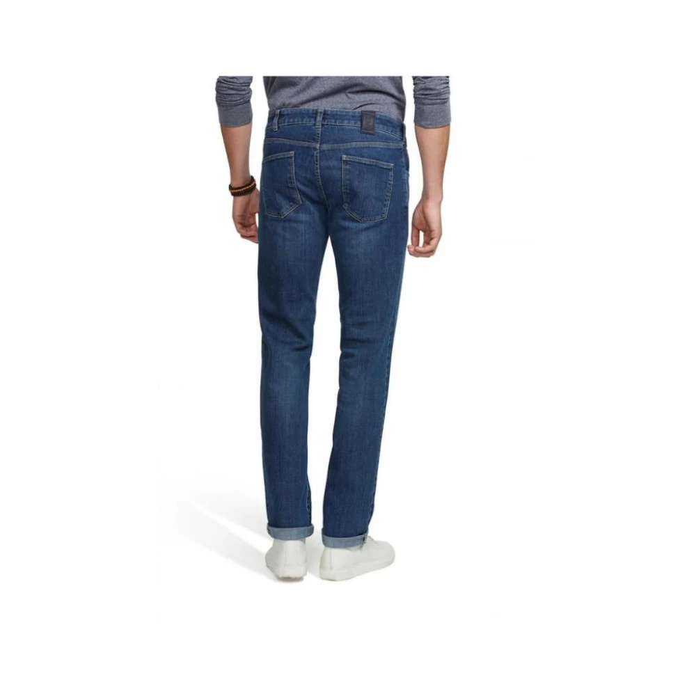 Meyer Blauwe Stretch Jeans Regular Fit Fairtrade Gecertificeerd Blue Heren