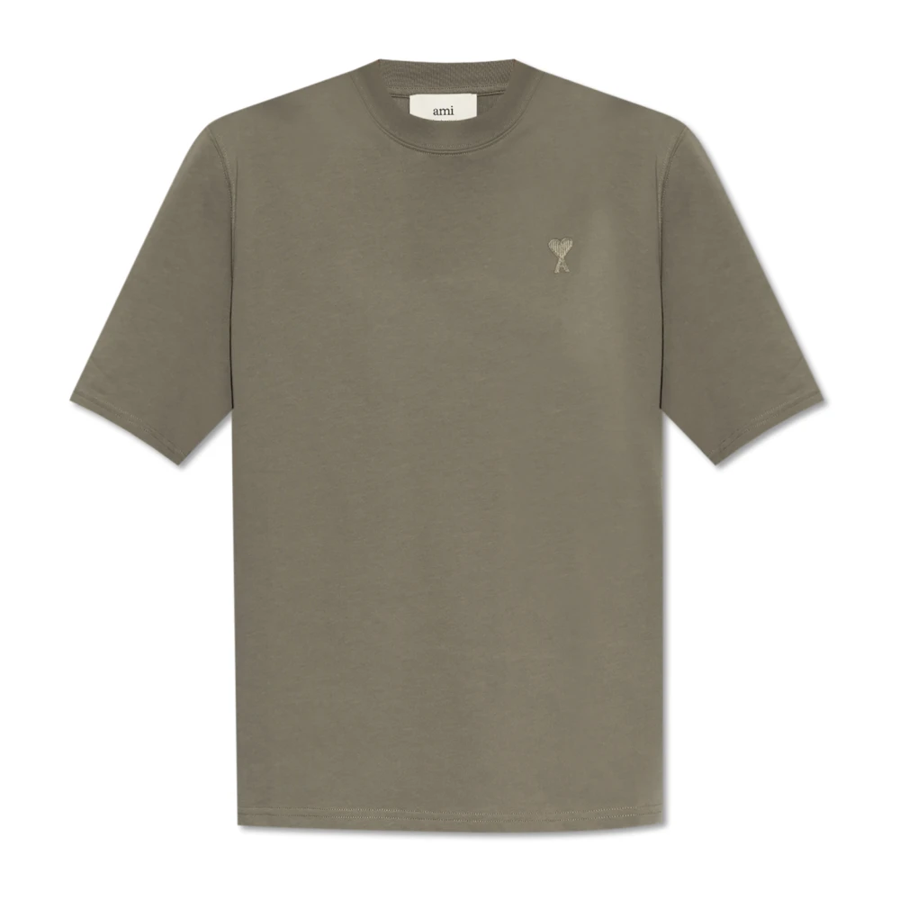 Ami Paris T-shirt met logo Green Dames