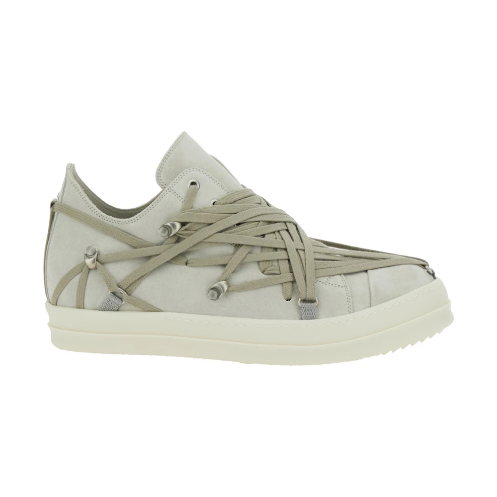 Rick Owens Beige Sneakers met Oversized Veters Beige Heren