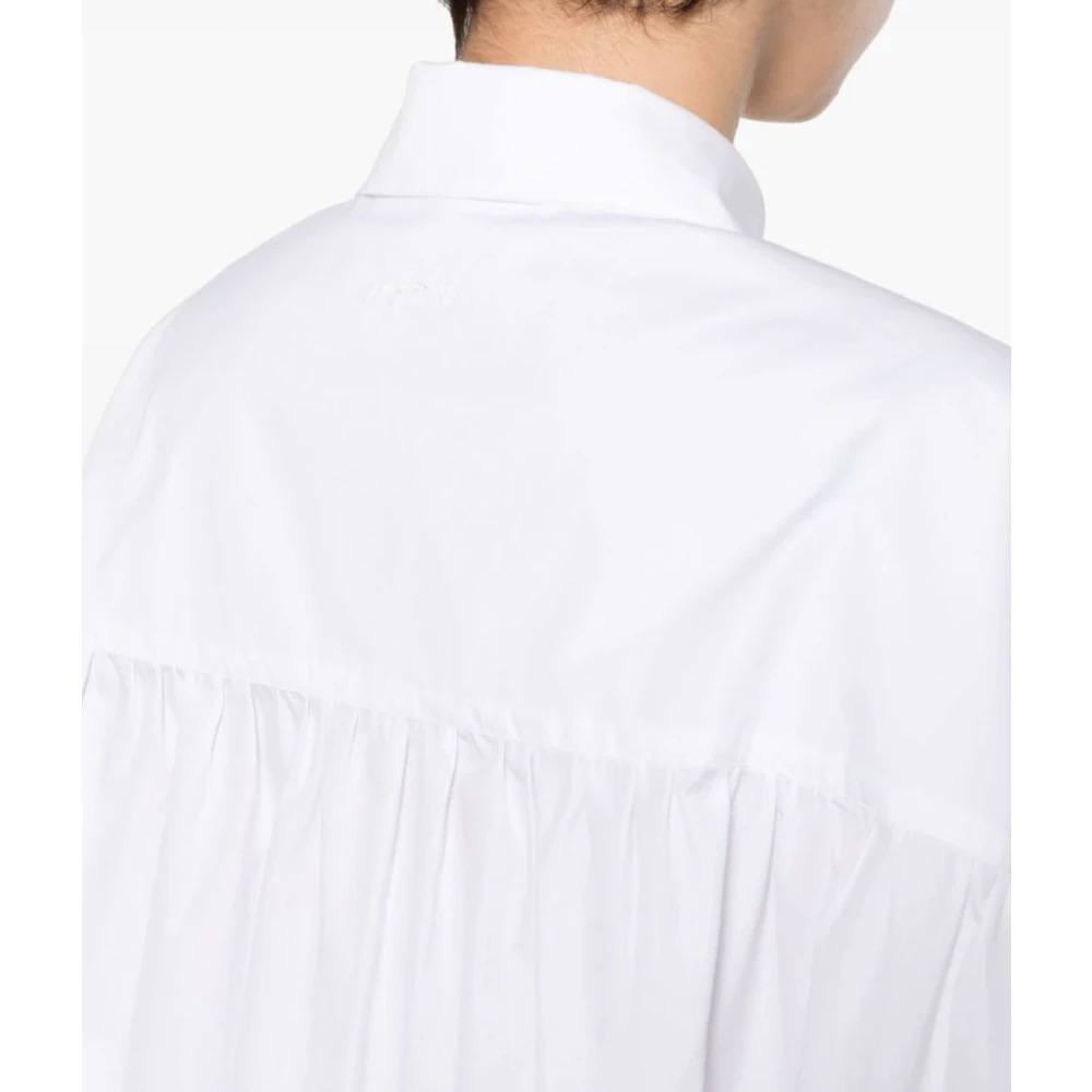Marni Witte Popeline Overhemd White Dames
