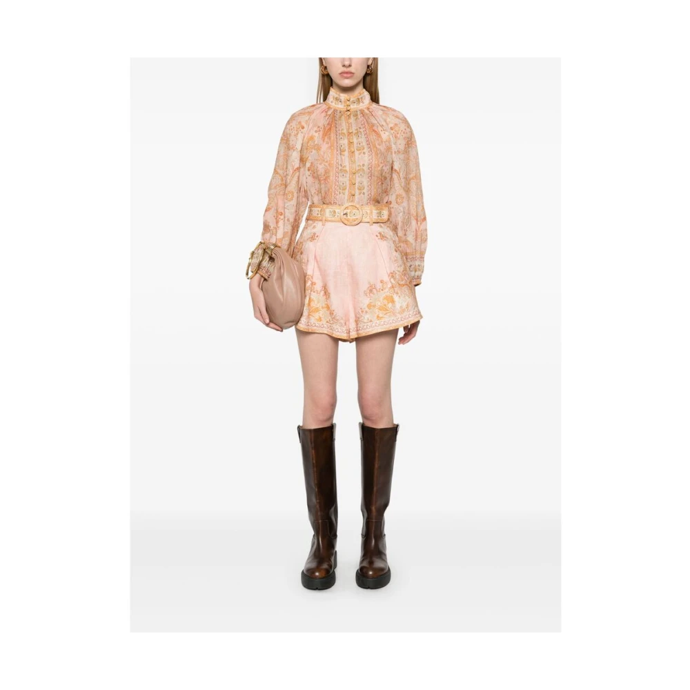 Zimmermann Acacia Print Knoopblouse Multicolor Dames