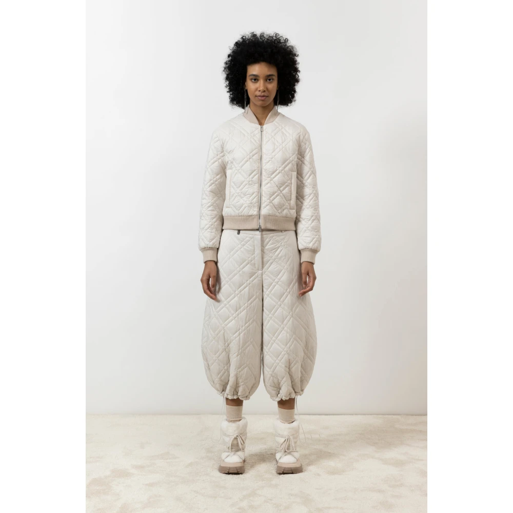 PESERICO Gewatteerde drupbestendige broek Beige Dames