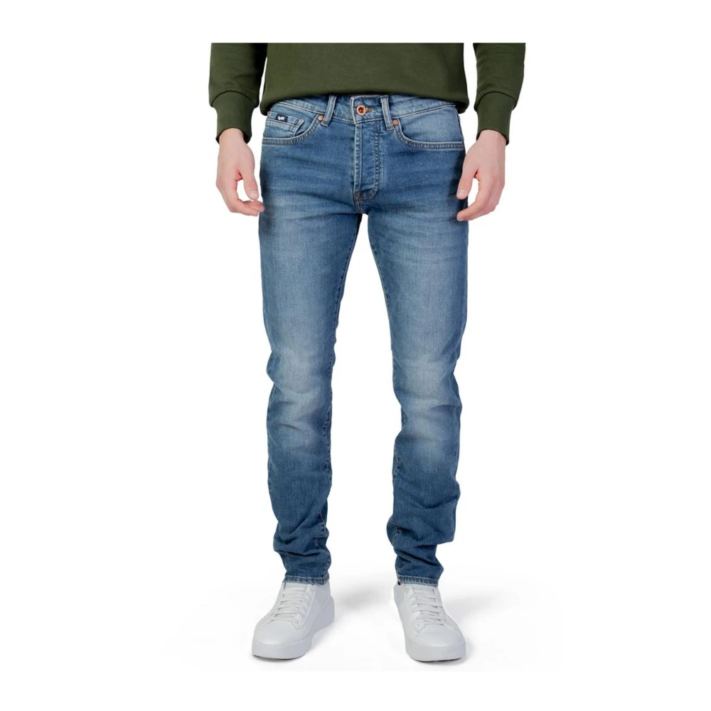 GAS Slimme katoenen jeans met elastaan Blue Heren
