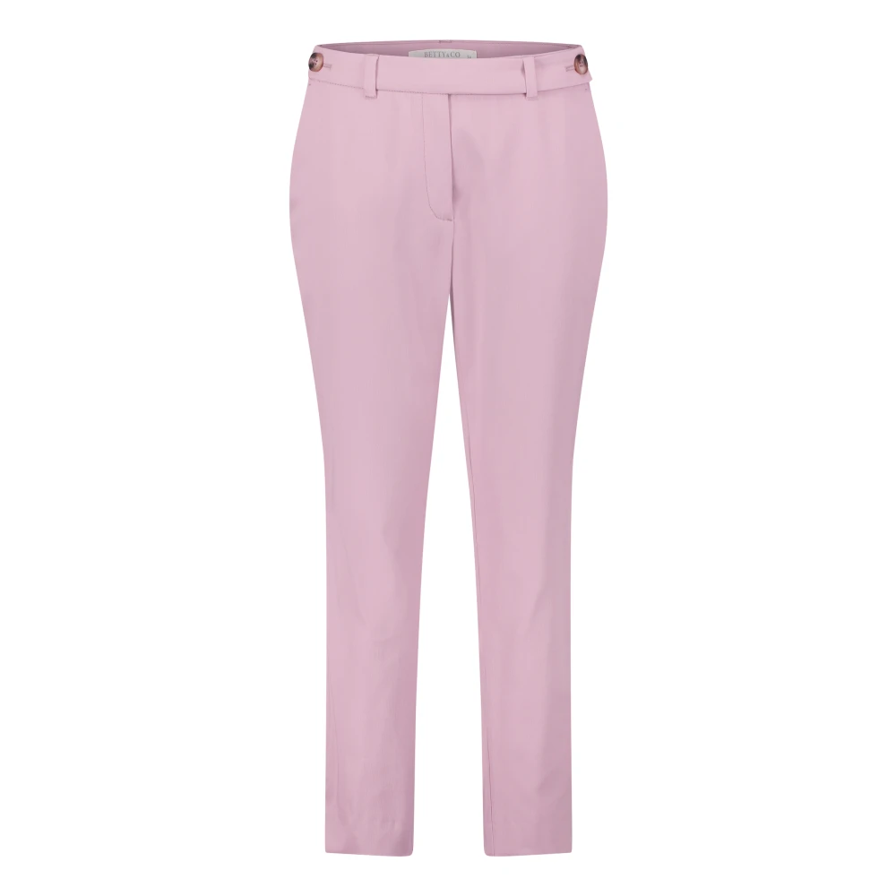 Betty & Co Elegant Slim-Fit Trousers with Pockets Pink Dames