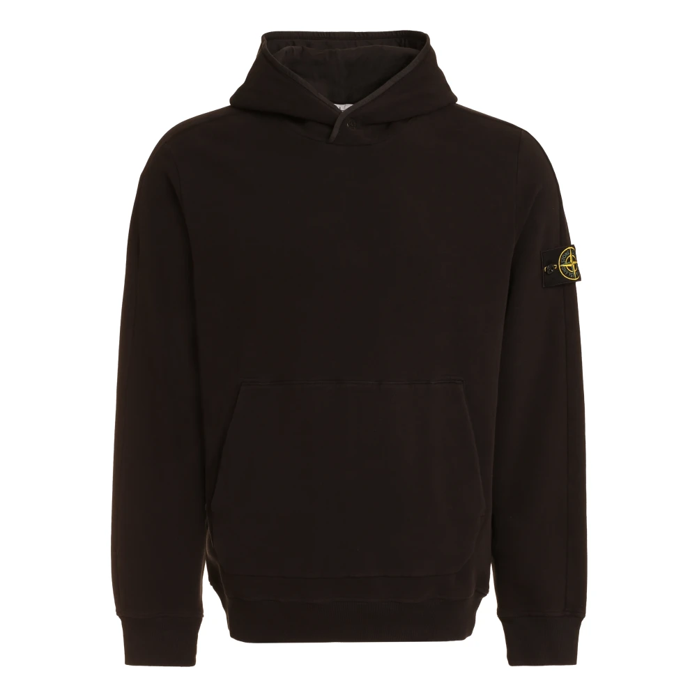 Stone Island Cotton Hoodie With Removable Logo Patch - Male - Hoodies - Black - L - Sweatshirts & Hoodies