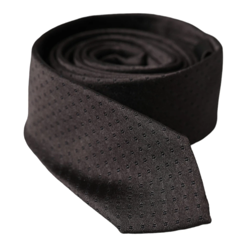 Dolce & Gabbana Elegante zijden stropdas met logodetails Black Heren