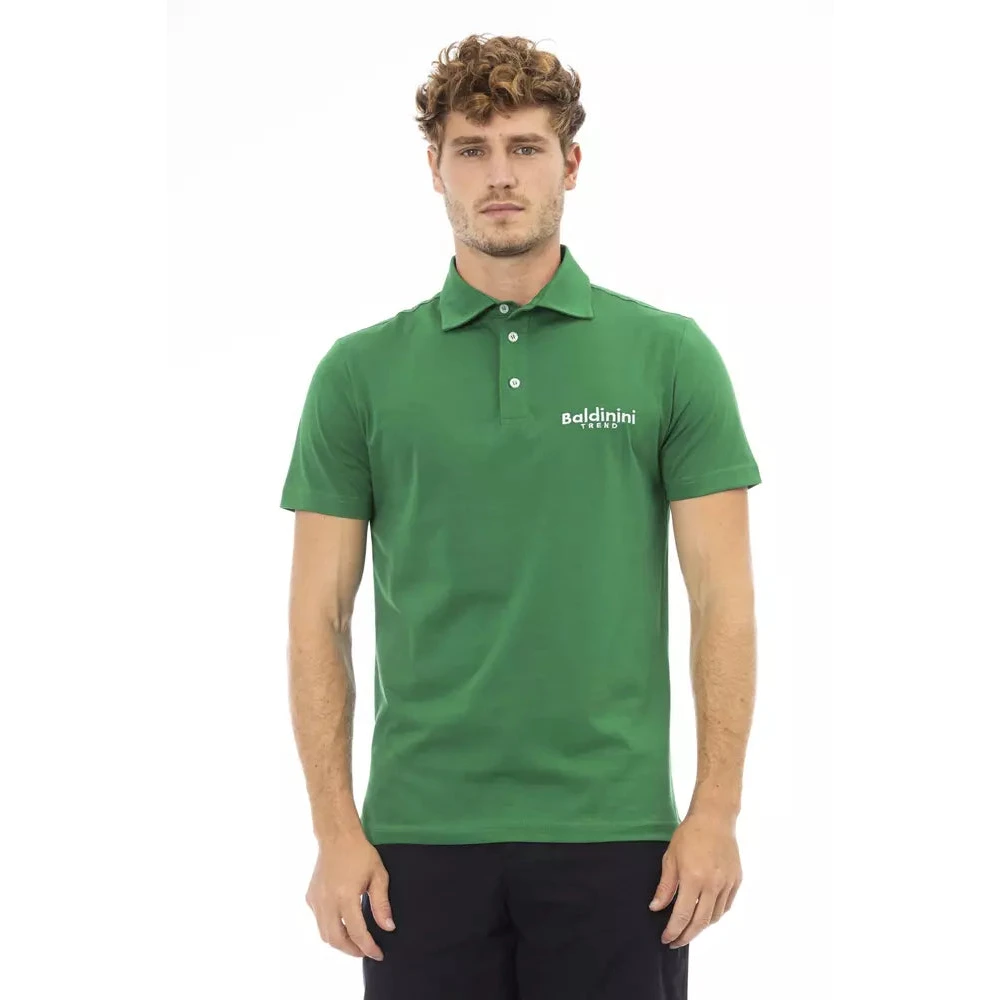 Baldinini Groen geborduurd poloshirt voor mannen Green Heren