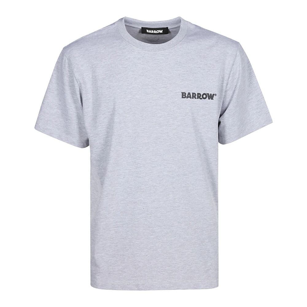 Barrow Katoenen T-shirt met Logo Print Gray Heren