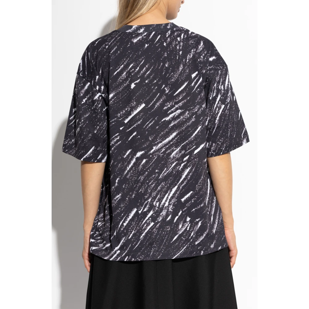 Marni Bedrukt T-shirt Black Dames