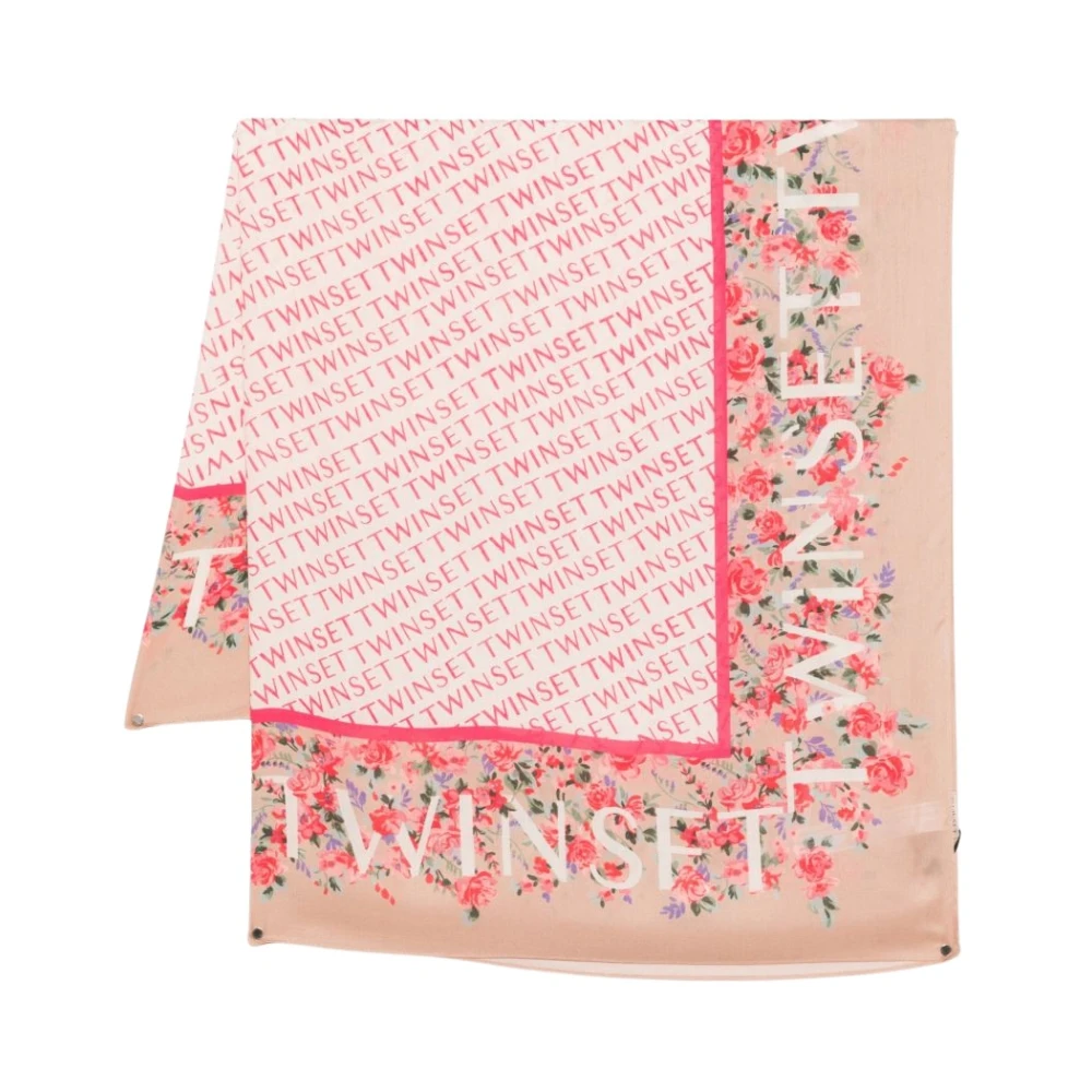 Twinset Women's Pink Silky Scarf