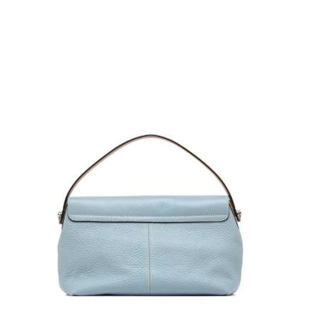 Gianni Chiarini Hedendaagse leren schoudertas Sky Blue Dames