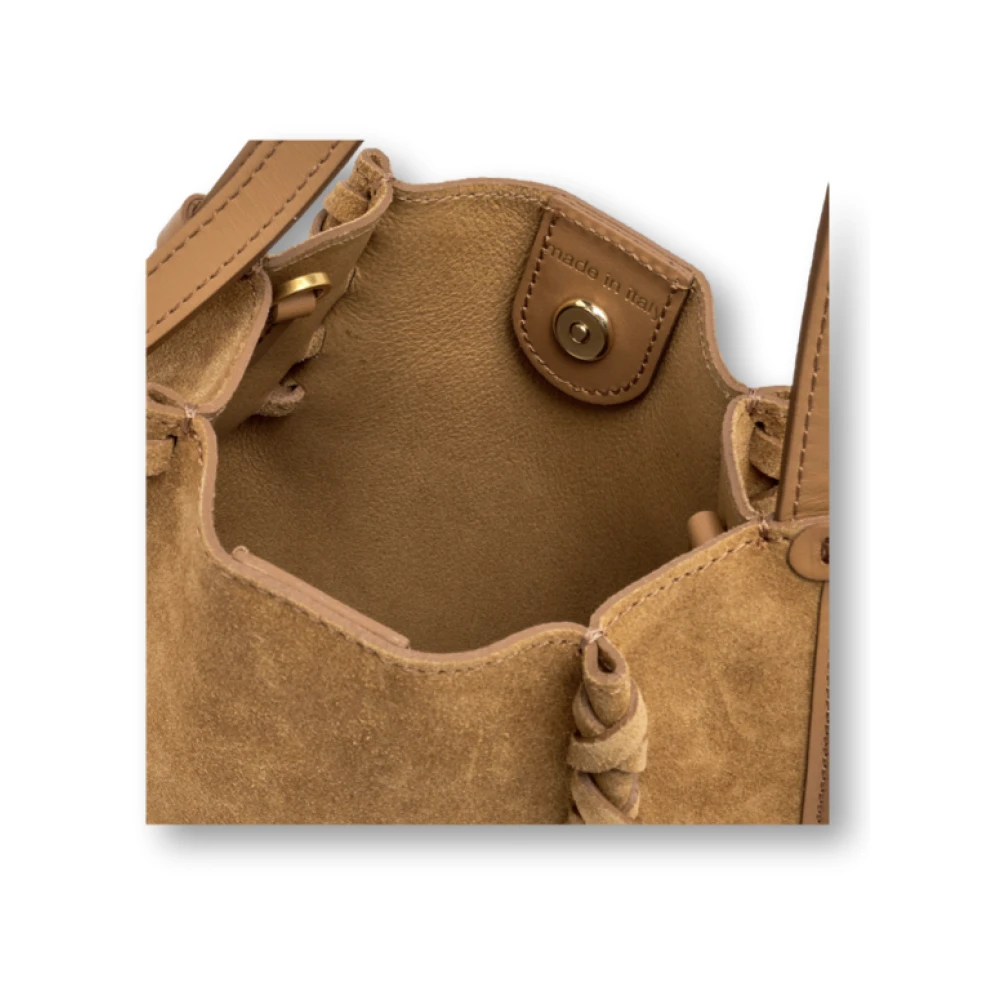 Gianni Chiarini Trendy Suède Handtas met Iconische Details Brown Dames