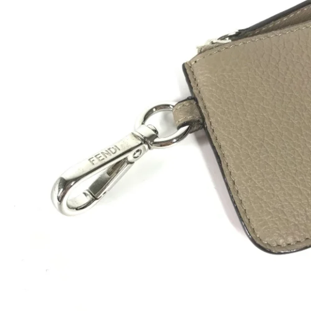 Fendi Vintage Pre-owned Leather wallets Beige Dames